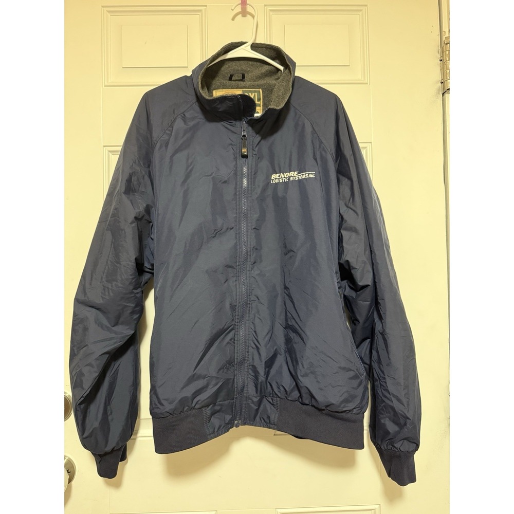 WearGuard Fleece Lining Vintage Bomber Jacket Size 2XL Navy Blue